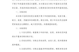  如何设计适合青少年的篮球训练规矩：提升篮球技能与团队合作的关键策略